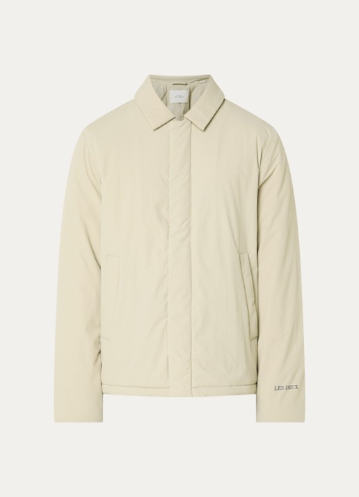 Les Deux Gewatteerd jack met steekzakken - voorkant 3 beige
