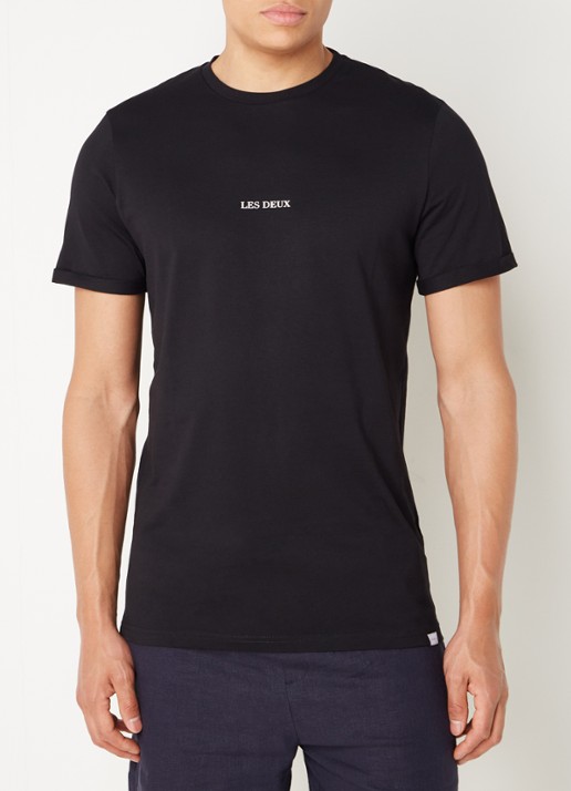 Les Deux Lens T-shirt met logo - detail 3 zwart