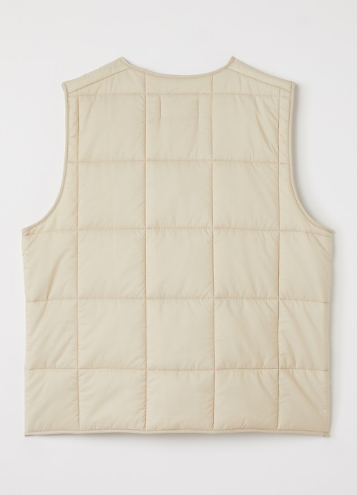 Les Deux Matt bodywarmer met quilt patroon - achterkant 3 beige