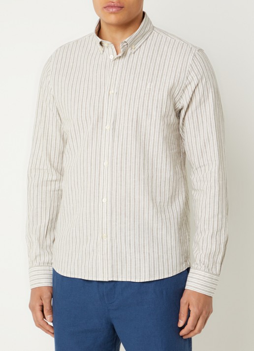 Les Deux Regular fit overhemd in linnenblend