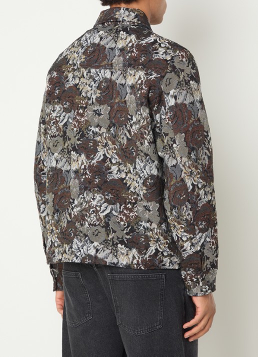 Les Deux Rose jack met jacquard dessin - achterkant 2 donkerblauw