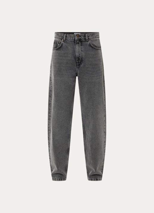 Les Deux Ryder straight fit jeans met gekleurde wassing - voorkant 4 middengrijs