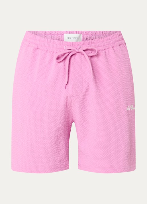 Les Deux Stan zwemshorts met logo en steekzakken - voorkant 3 roze