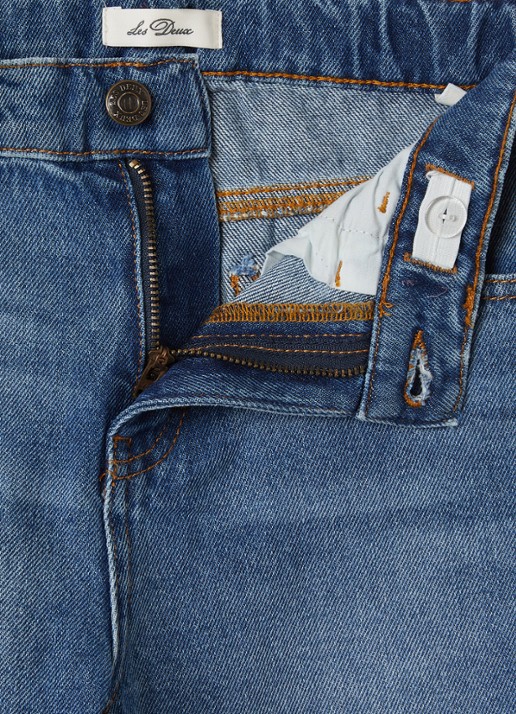 Les Deux Straight leg jeans met medium wassing - detail 3 indigo