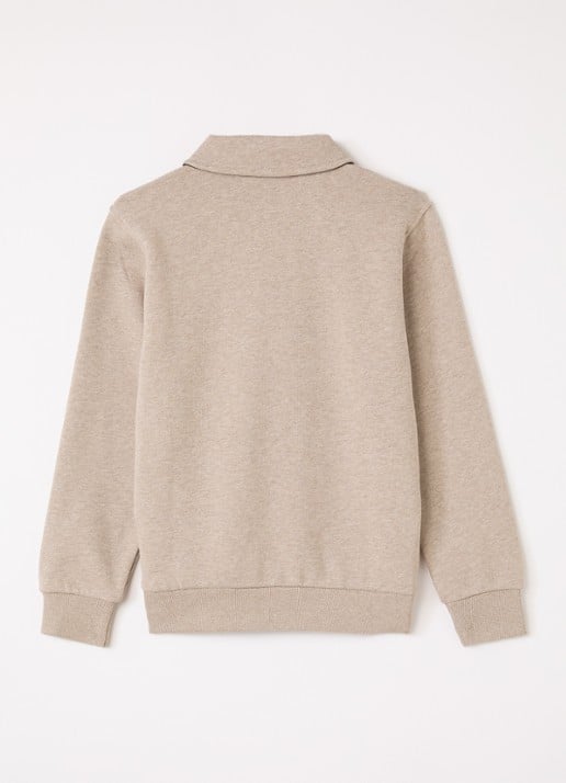 Les Deux Sweater met logo - voorkant 3 donkerbeige
