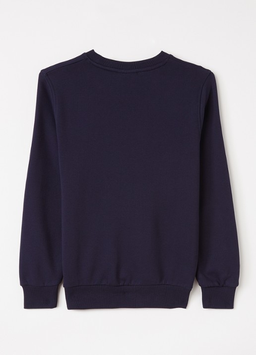 Les Deux Sweater met logo - voorkant 3 donkerblauw
