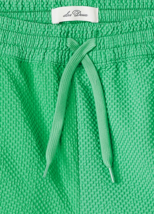 Les Deux Zwemshorts met logo - detail lichtgroen