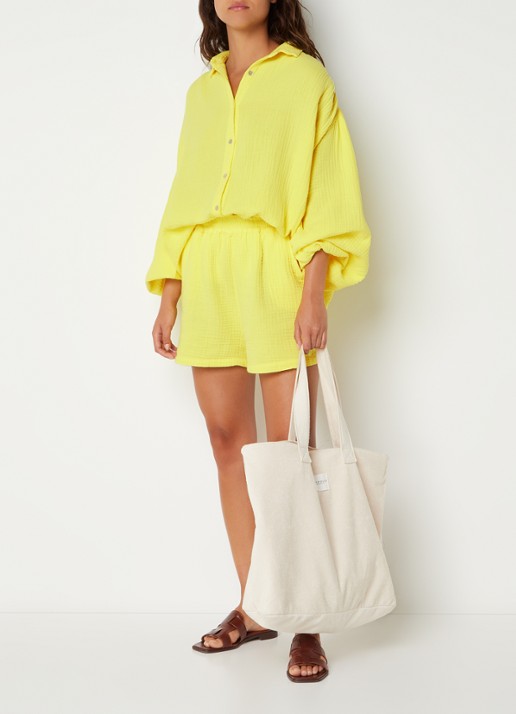Les Jumelles Abigail blouse met structuur - voorkant 3 geel
