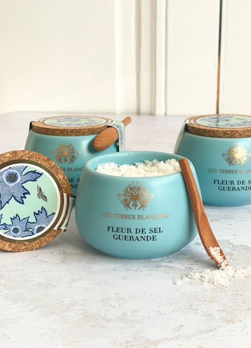 Les Terres Blanches Fleur de Sel Guérande zeezoutvlokken 100 gram - voorkant 2 undefined