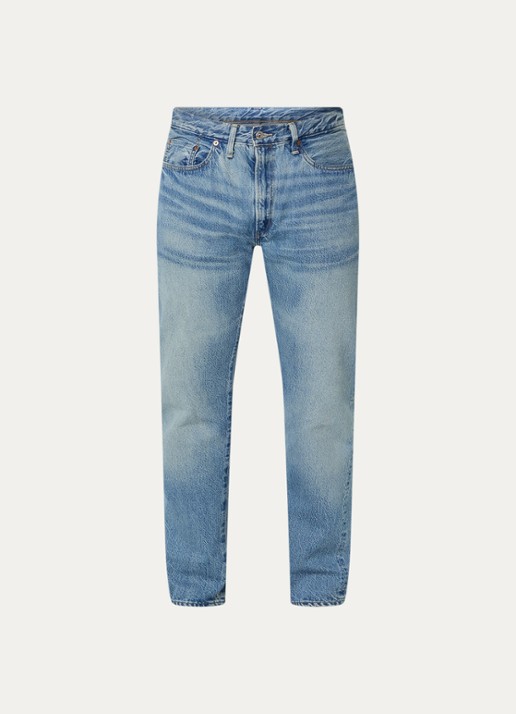 Levi's 1954 501 straight leg jeans van  katoen met medium wassing - voorkant 5 indigo