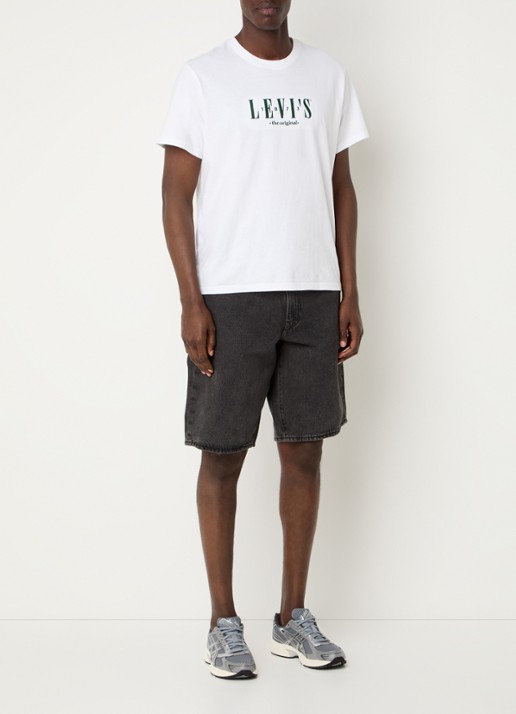 Levi's 478 loose fit korte broek met gekleurde wassing - voorkant 4 zwart