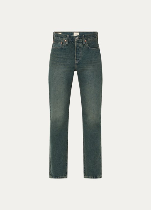 Levi's 501 high waist straight leg jeans met gekleurde wassing