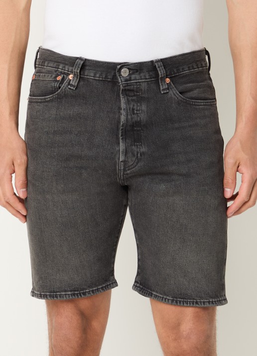 Levi's 501 skinny fit korte broek van denim met gekleurde wassing