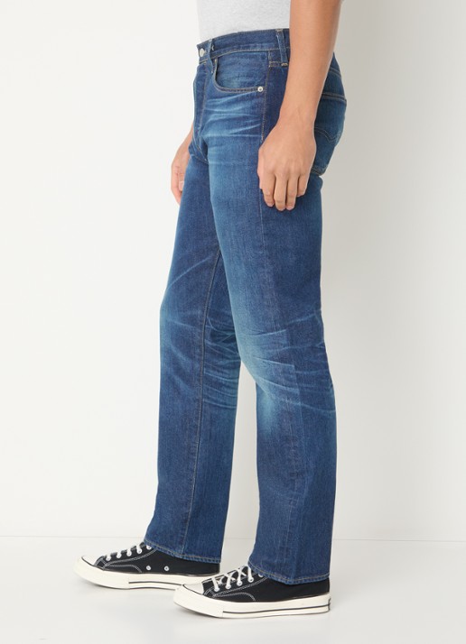 Levi's 501 slim fit jeans met donkere wassing en steekzakken - detail 4 indigo