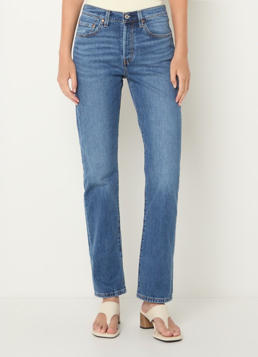 Levi's 501 slim fit jeans met medium wassing