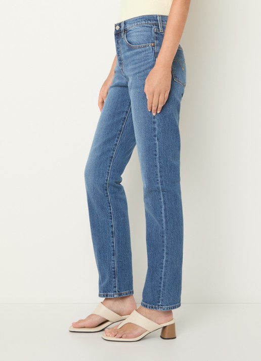 Levi's 501 slim fit jeans met medium wassing - detail 4 indigo