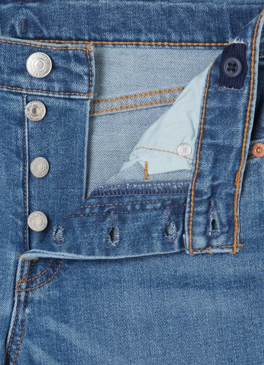 Levi's 501 slim fit jeans met stretch - detail 3 indigo