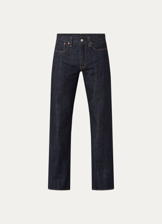 Levi's 501 straight leg jeans met donkere wassing - voorkant indigo