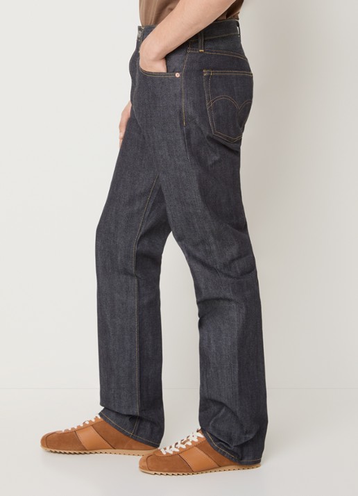 Levi's 501 straight leg jeans met donkere wassing - detail 3 indigo