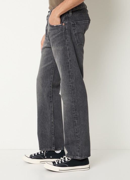 Levi's 501 straight leg jeans met gekleurde wassing - detail 5 middengrijs