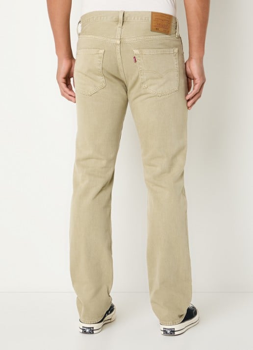 Levi's 501 straight leg jeans met gekleurde wassing - achterkant 3 zand
