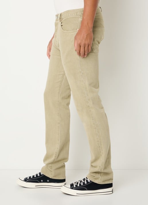 Levi's 501 straight leg jeans met gekleurde wassing - detail 2 zand