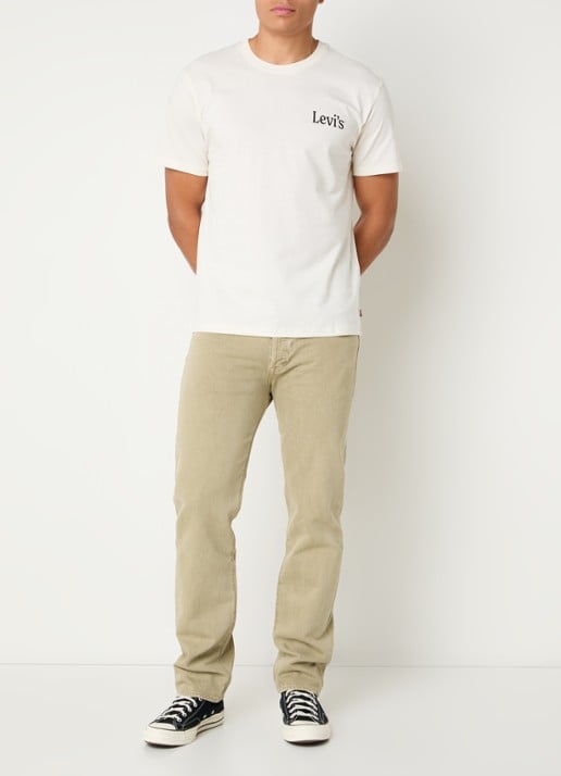 Levi's 501 straight leg jeans met gekleurde wassing - voorkant 5 zand