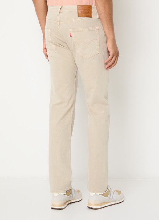 Levi's 502 slim fit jeans met gekleurde wassing - achterkant 3 vanillegeel