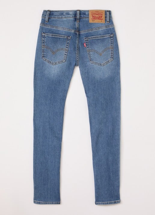 Levi's 502 slim fit jeans met medium wassing - voorkant 3 indigo