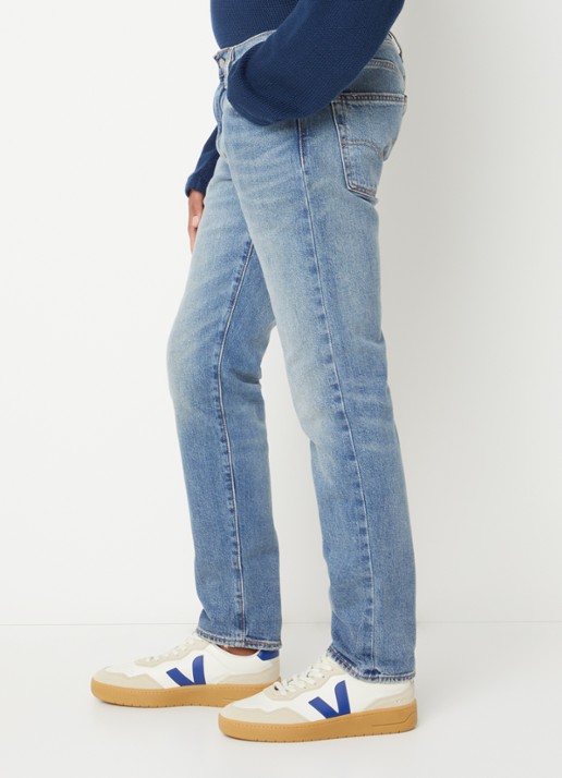 Levi's 502 slim fit jeans met medium wassing - detail 5 indigo