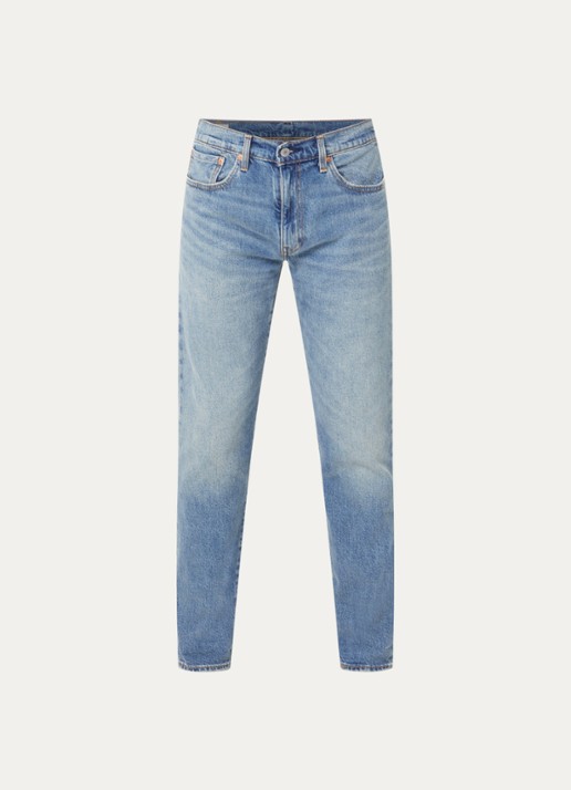 Levi's 502 slim fit jeans met medium wassing - voorkant indigo