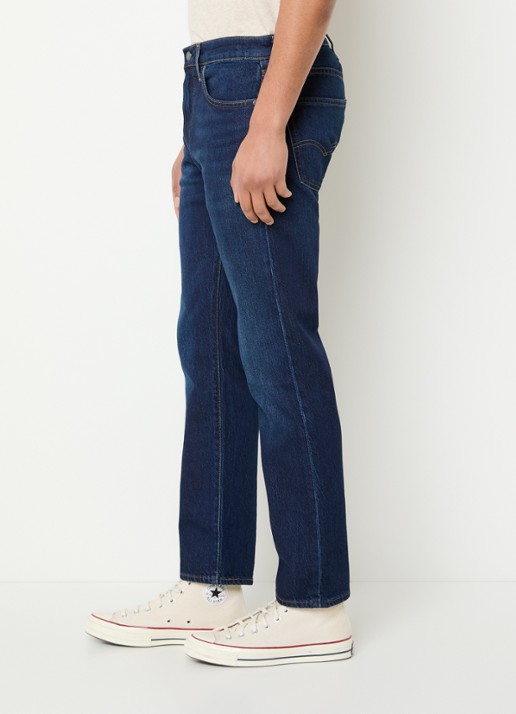 Levi's 502 tapered jeans  met donkere wassing - detail 5 indigo