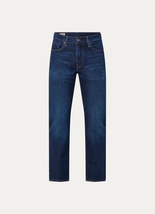 Levi's 502 tapered jeans  met donkere wassing - voorkant indigo