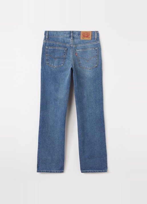 Levi's 505 straight leg jeans met medium wassing - voorkant 3 blauw