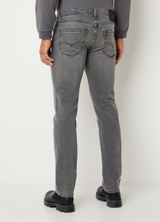 Levi's 511 slim fit jeans met gekleurde wassing - achterkant grijs