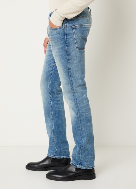 Levi's 511 slim fit jeans met lichte wassing - detail 2 indigo