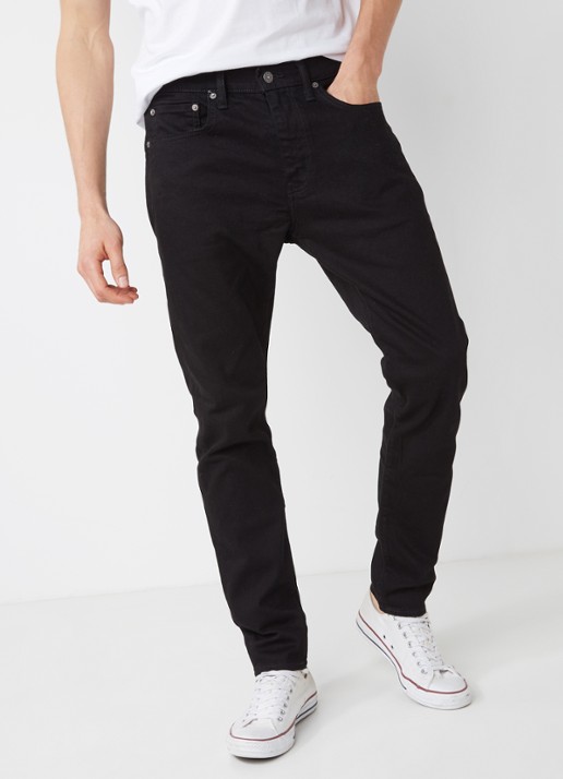 Levi's 512 high rise tapered jeans - detail 4 zwart