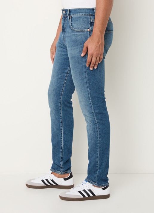 Levi's 512 slim fit jeans met donkere wassing - detail 5 indigo