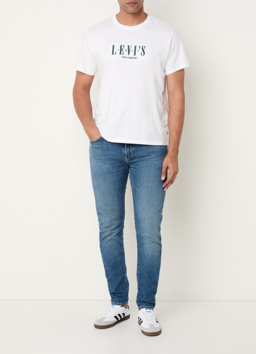 Levi's 512 slim fit jeans met donkere wassing - voorkant 3 indigo