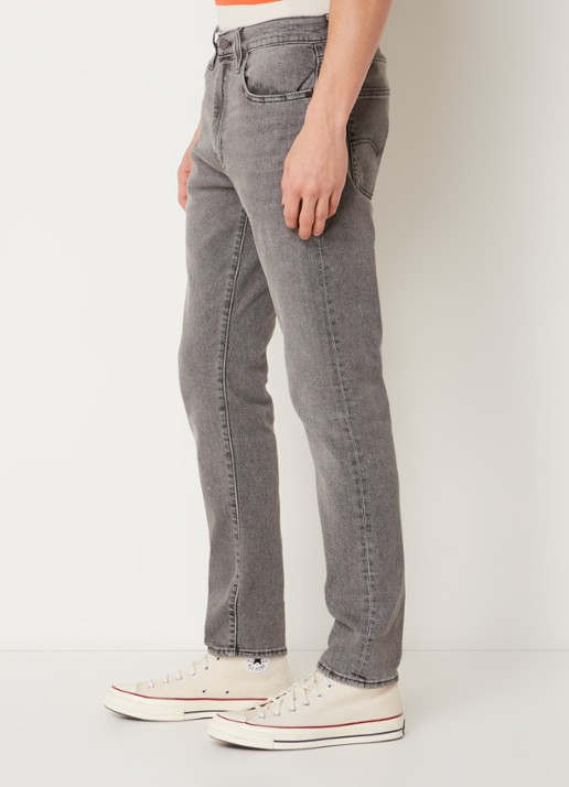 Levi's 512 tapered fit jeans met gekleurde wassing - detail 4 antraciet