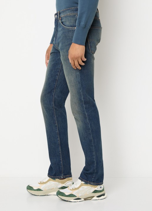 Levi's 518 slim fit jeans met medium wassing - detail 2 indigo