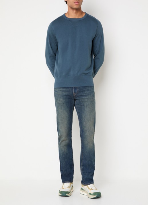 Levi's 518 slim fit jeans met medium wassing - voorkant 5 indigo