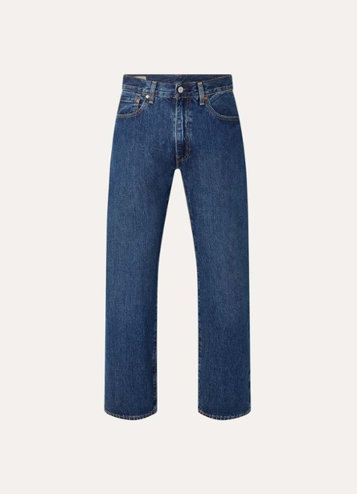Levi's 555 straight leg jeans met donkere wassing - voorkant indigo