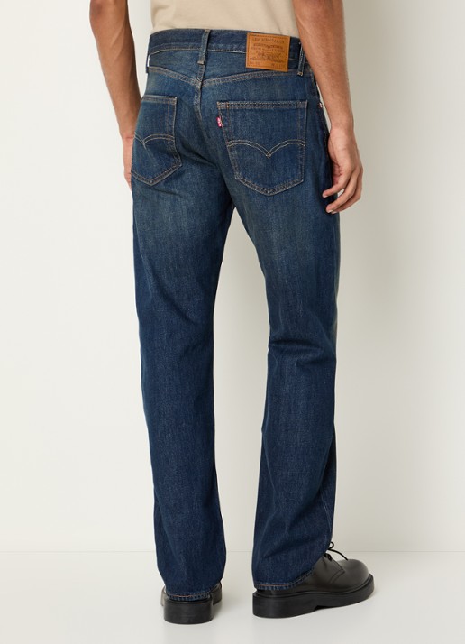 Levi's 555 straight leg jeans met donkere wassing - achterkant 5 indigo