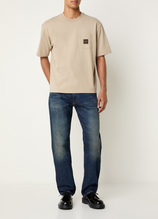 Levi's 555 straight leg jeans met donkere wassing - voorkant 2 indigo