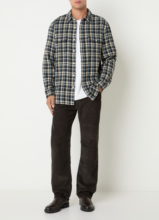 Levi's 555 straight leg jeans met gekleurde wassing - voorkant 2 donkerbruin