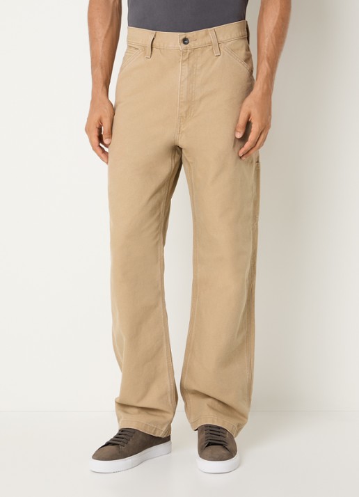 Levi's 568 loose fit cargobroek met steekzakken - detail oranjebruin