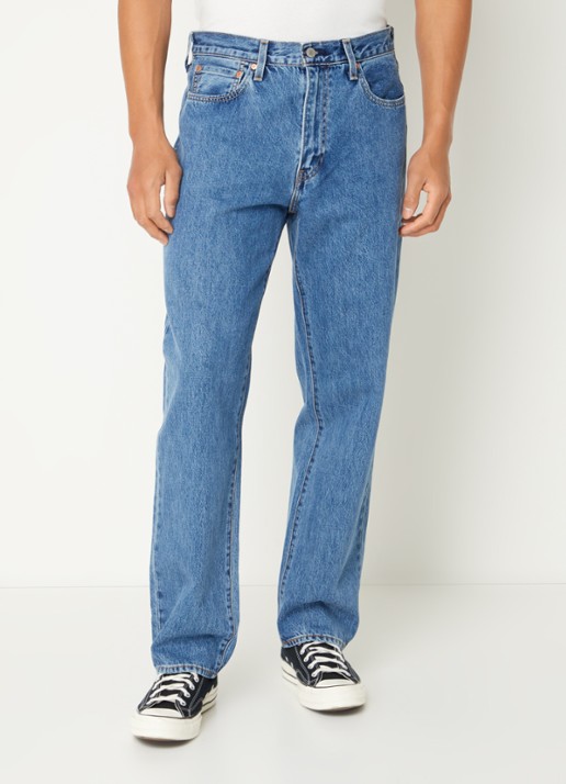 Levi's 568 stay loose fit jeans met medium wassing - detail 4 indigo