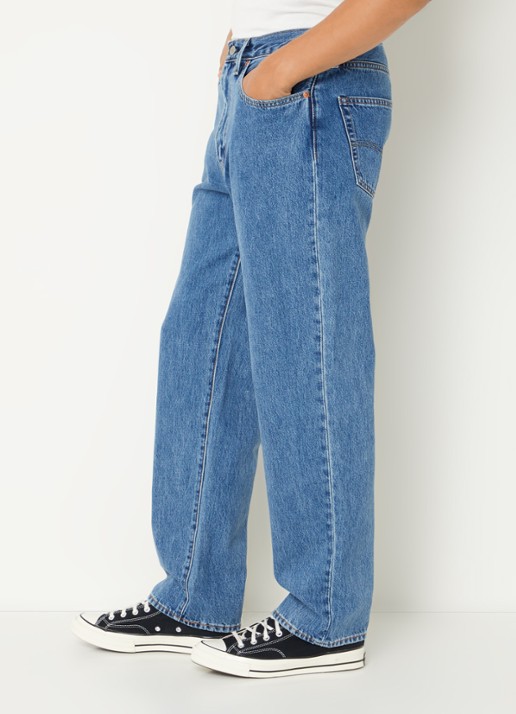 Levi's 568 stay loose fit jeans met medium wassing - detail 5 indigo