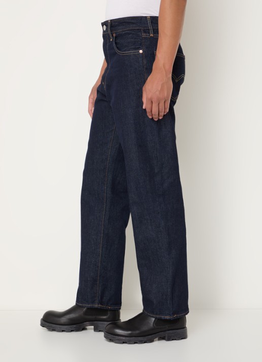 Levi's 568 straight leg jeans met donkere wassing - detail 5 indigo